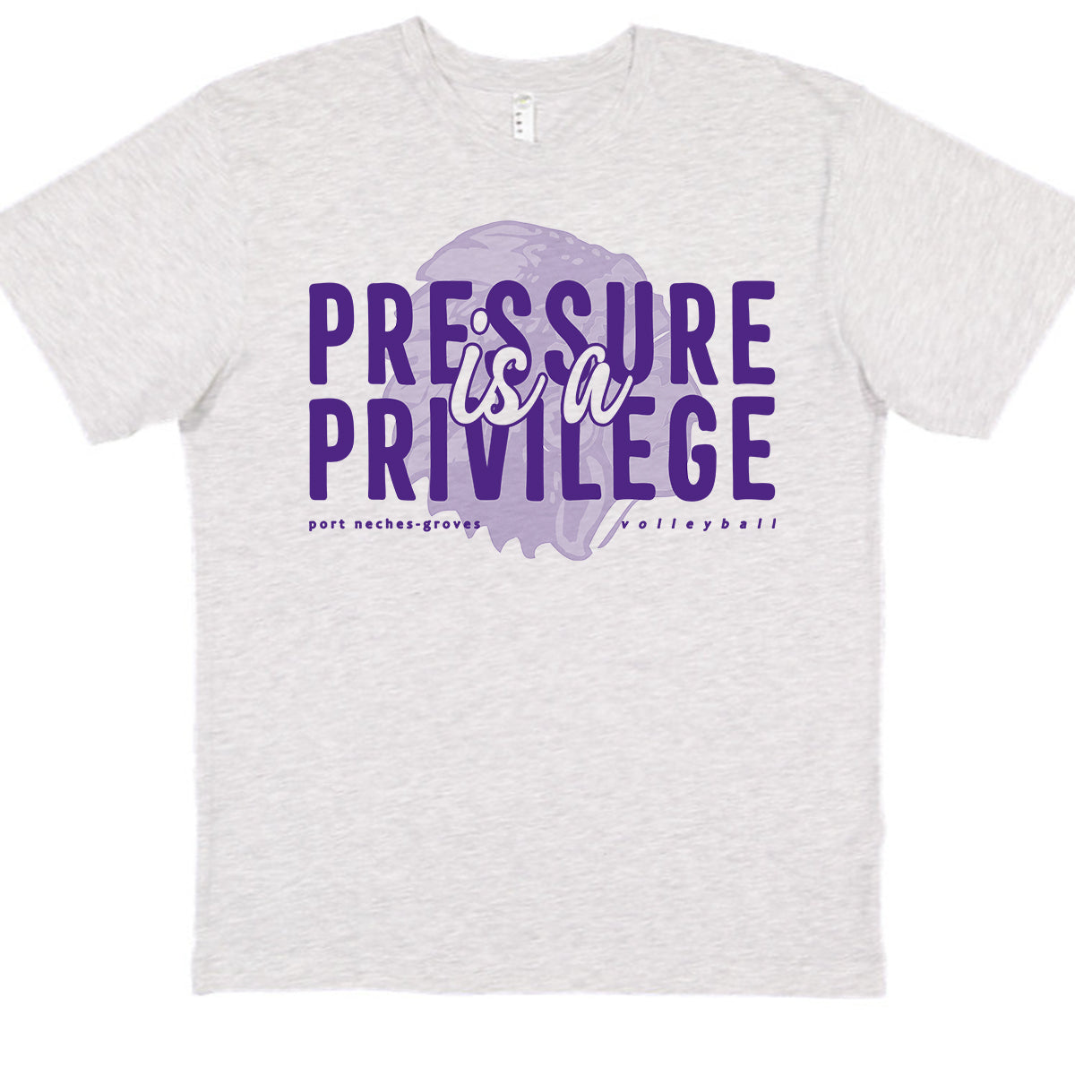 Pressure Is A Privilege PNG Volleyball Graphic Tee