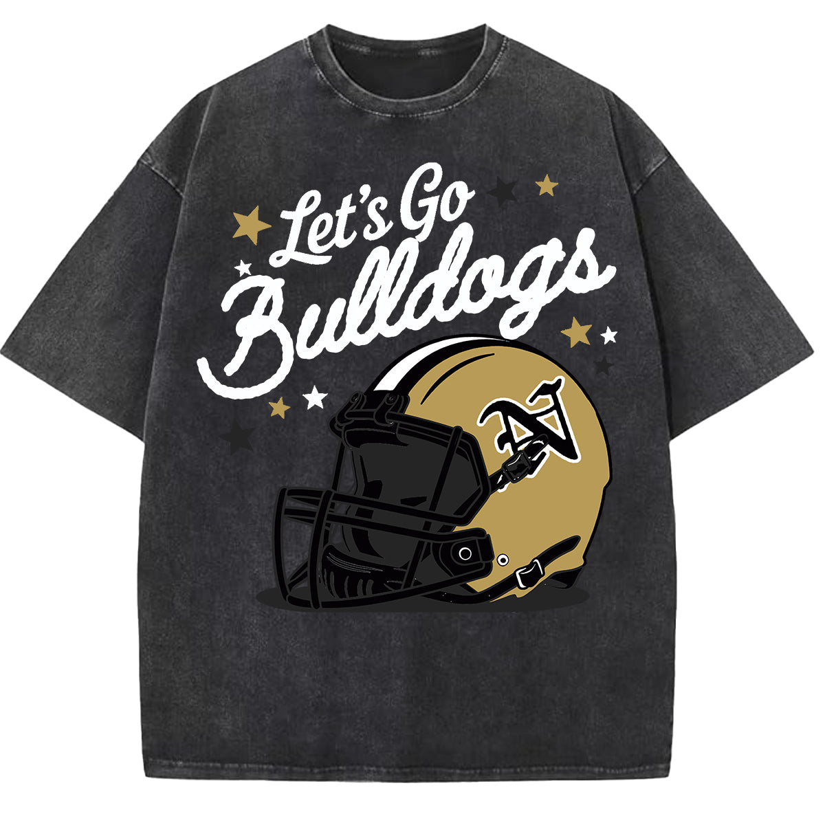 Bulldog Helmet Football Graphic Tee
