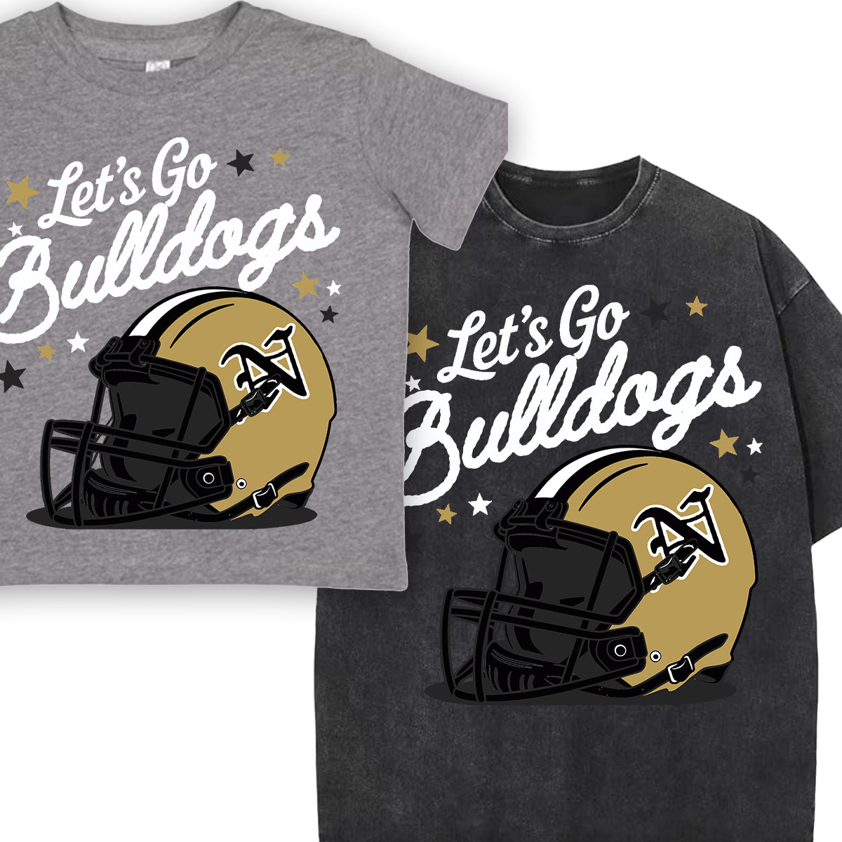 Bulldog Helmet Football Graphic Tee
