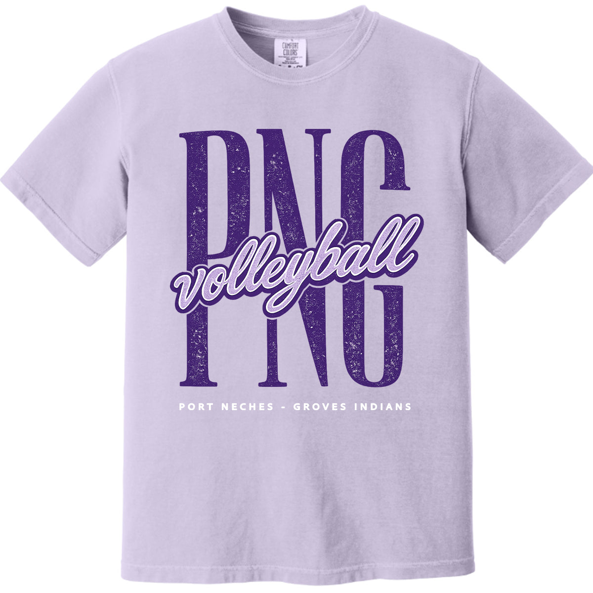 PNG Volleyball Vintage Script Graphic Tee
