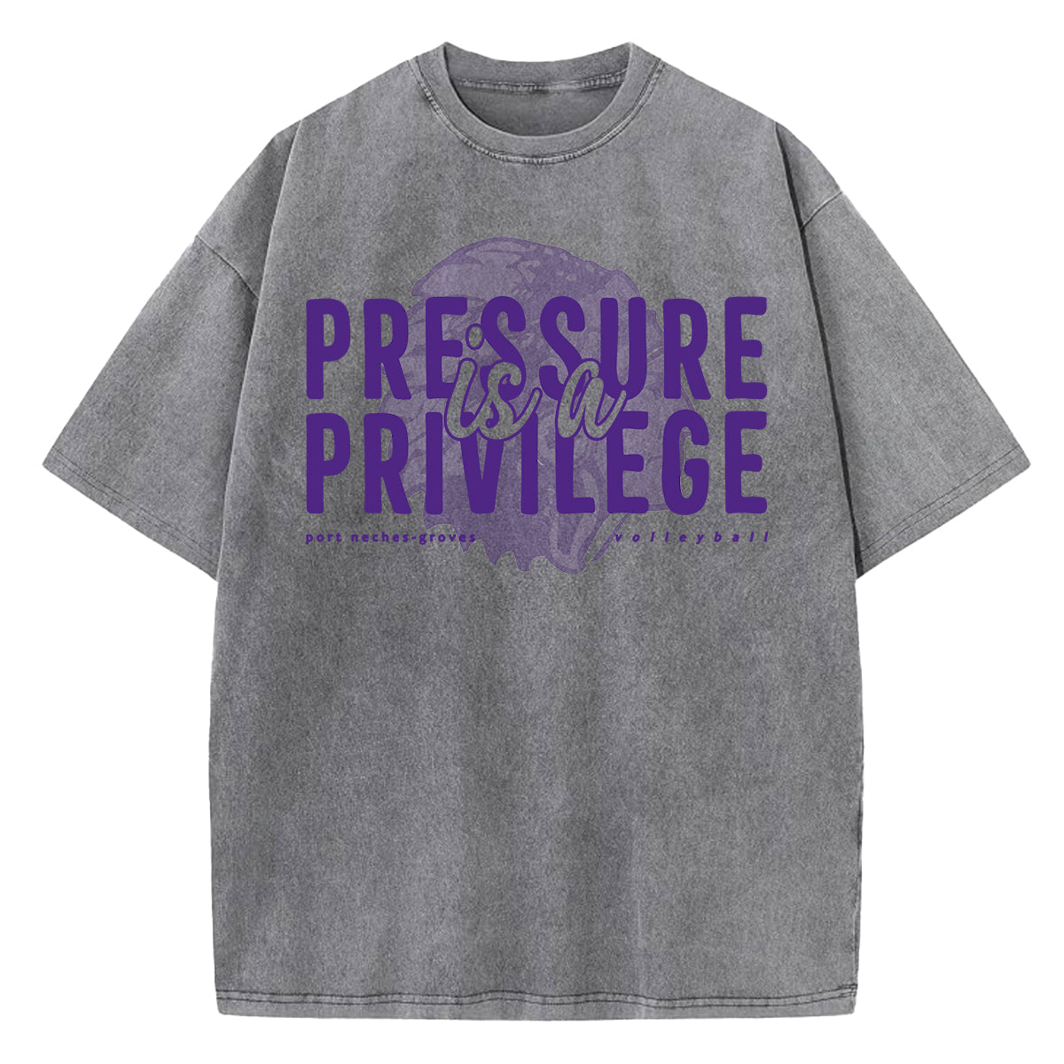 Pressure Is A Privilege PNG Volleyball Graphic Tee