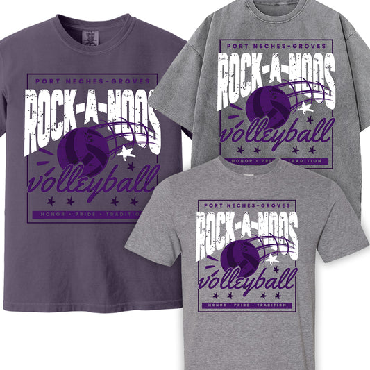 Rock-A-Noos Volleyball Graphic Tee