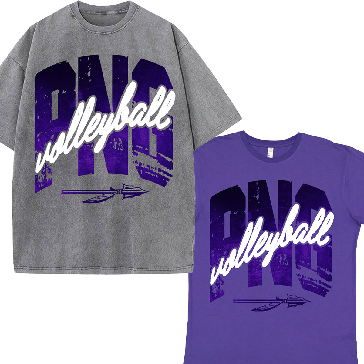 PNG Volleyball Distressed Graphic Tee