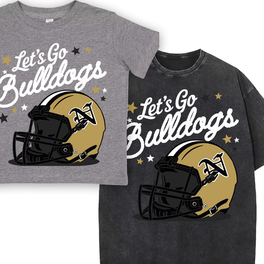 Bulldog Helmet Football Graphic Tee