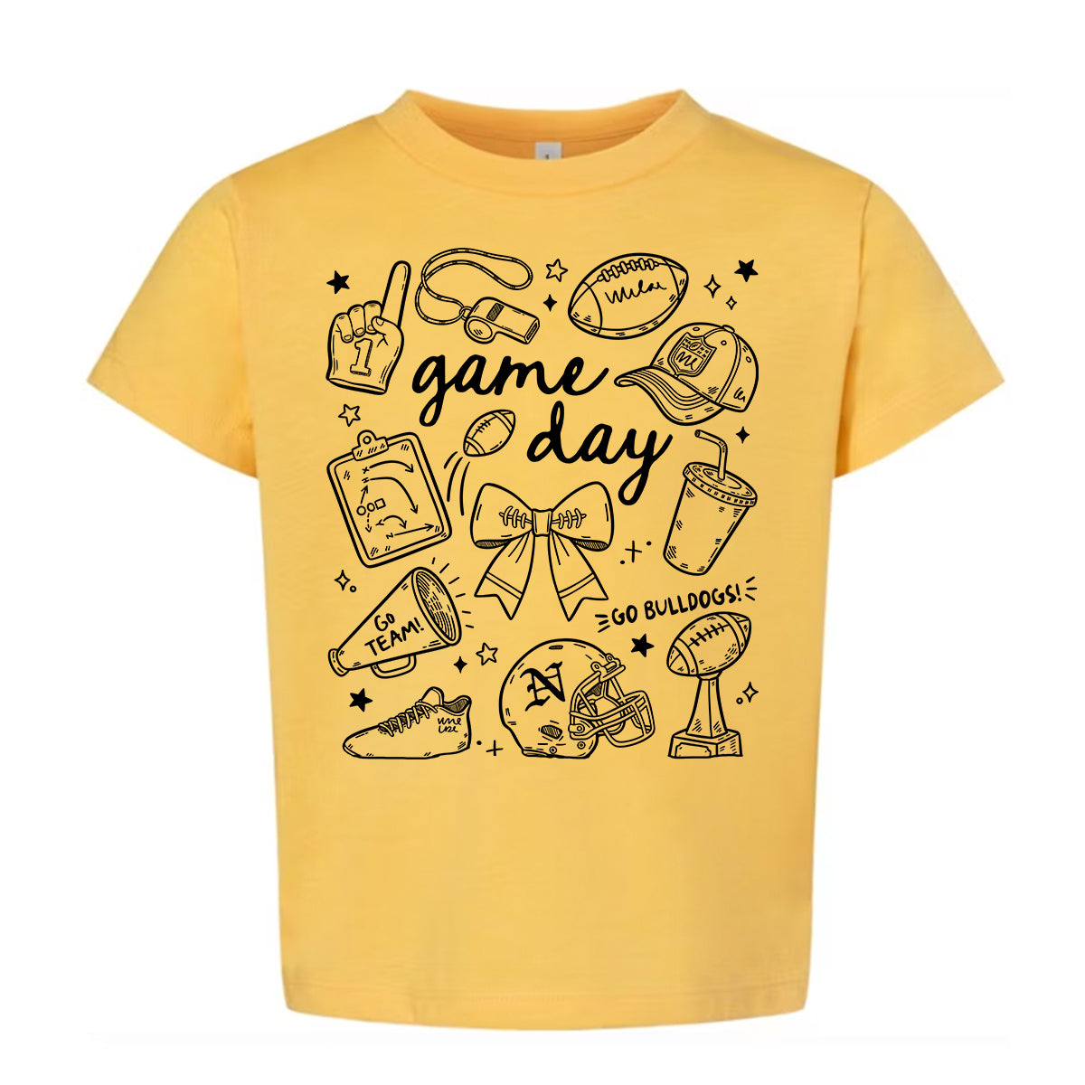 Bulldog Whimsy Game Day Graphic Tee