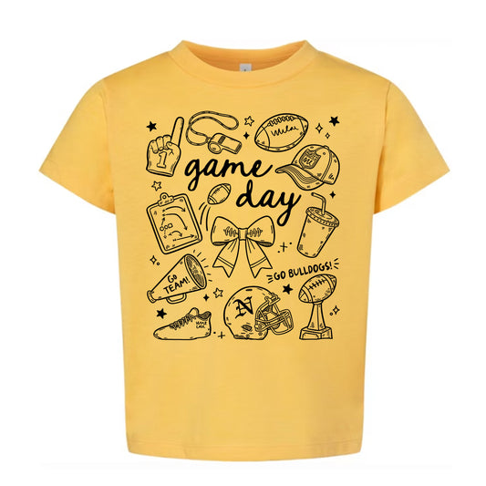 Bulldog Whimsy Game Day Graphic Tee