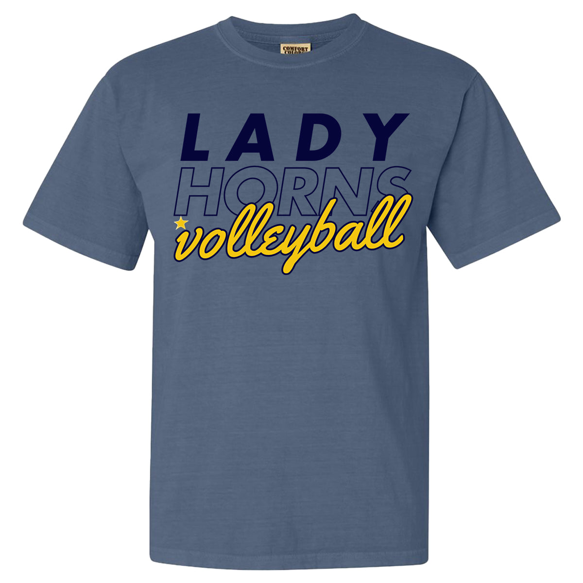 Lady Horns Volleyball Graphic Tee