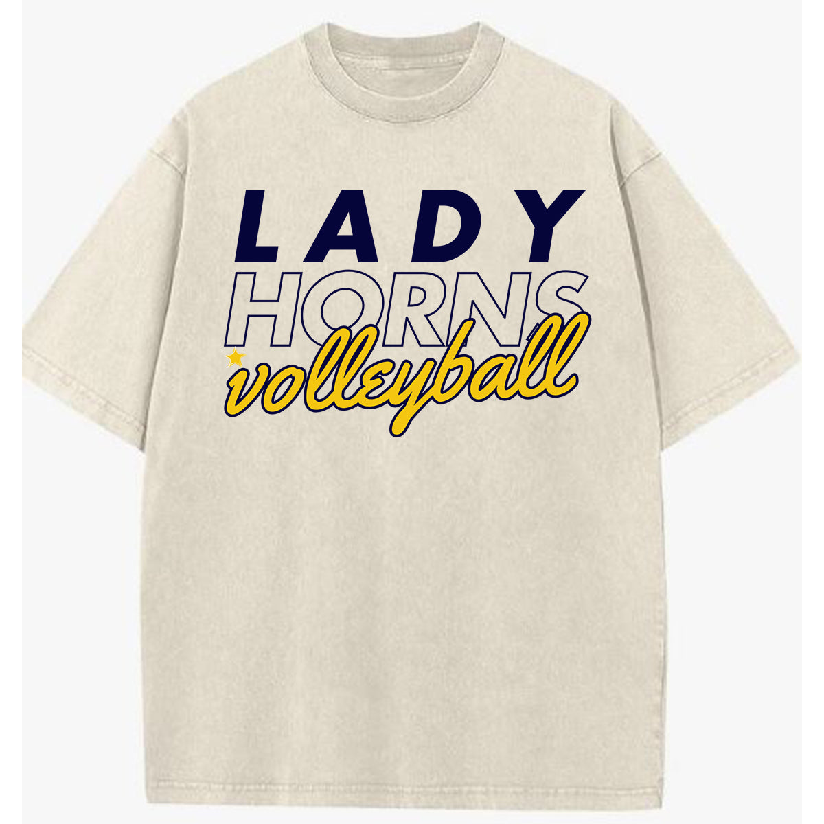 Lady Horns Volleyball Graphic Tee