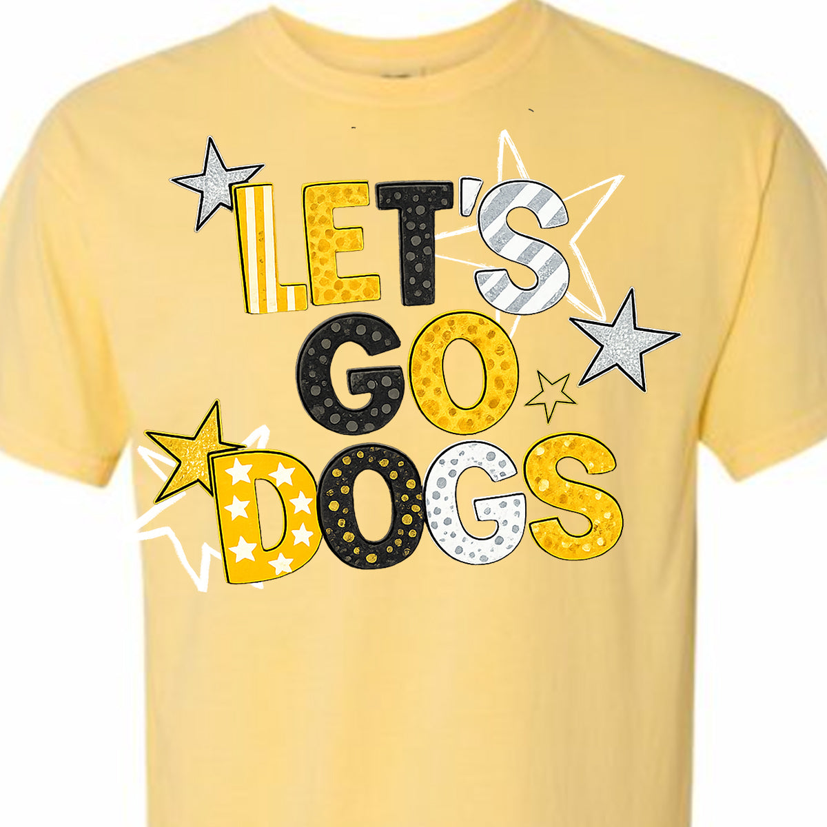 Let's Go Dogs Funky Graphic Tee