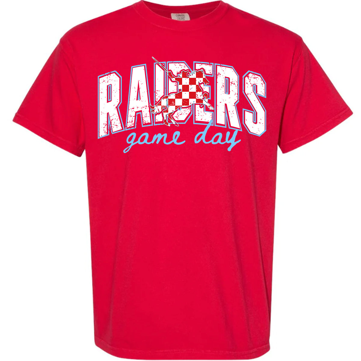 Raider Checkered Game Day Graphic Tee