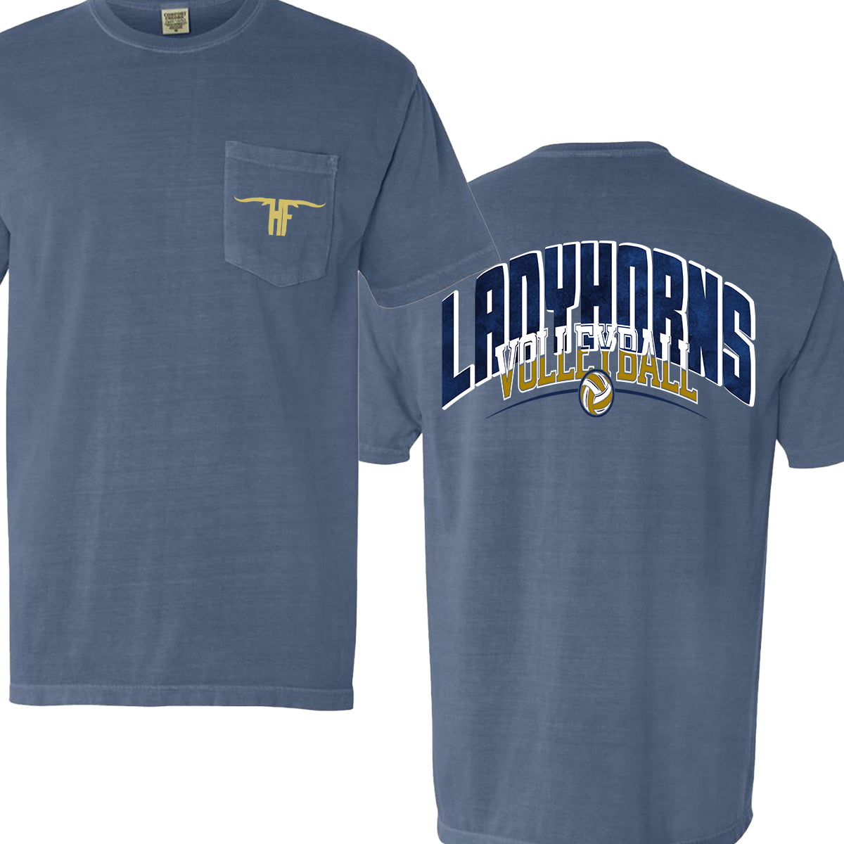 Lady Horns Volleyball Graphic Tee